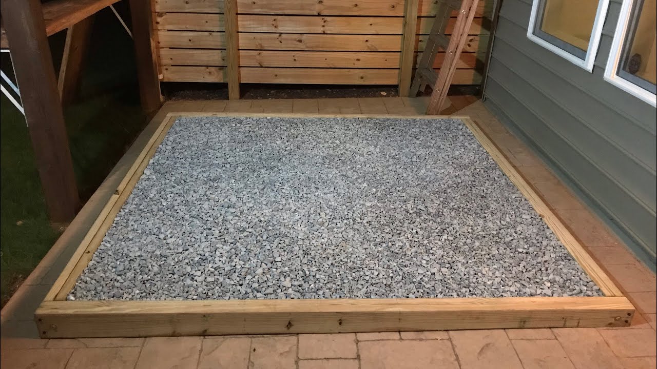 how to level a hot tub - gravel pad