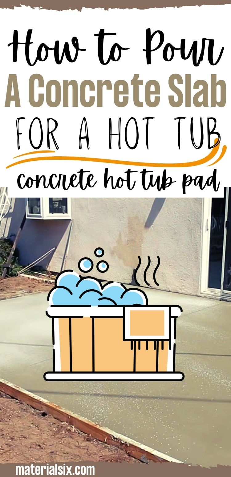how to pour a concrete slab for a hot tub - concrete hot tub pad