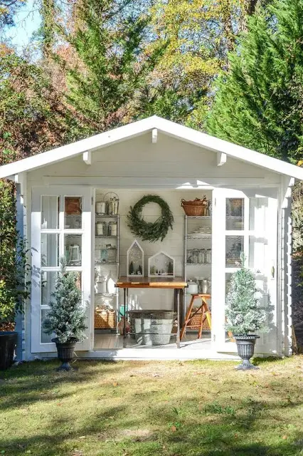 Backyard shed office ideas