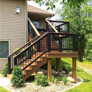 Landscaping under low deck