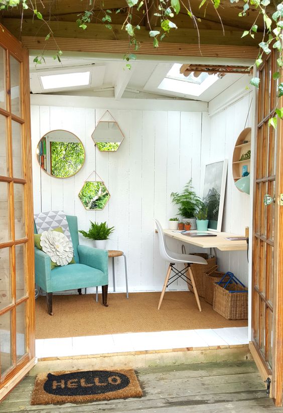 Shed office ideas interior