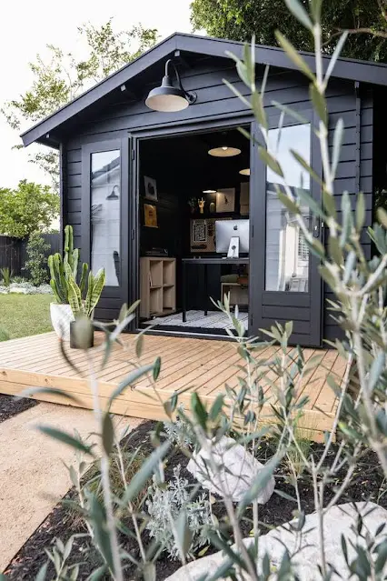 Backyard shed office ideas