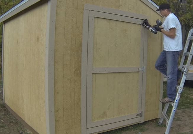 Lightweight shed door