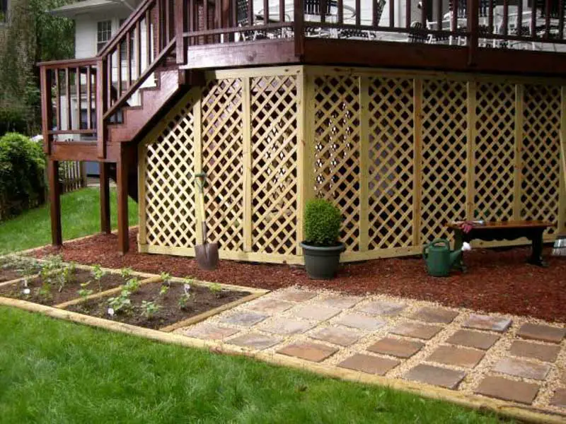 Under Deck Storage Ideas with Lattice