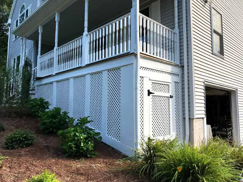 Under Porch Storage for Sloped Yards