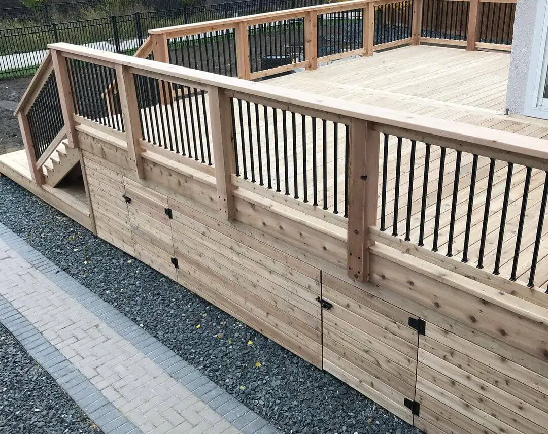 beautiful cedar deck project