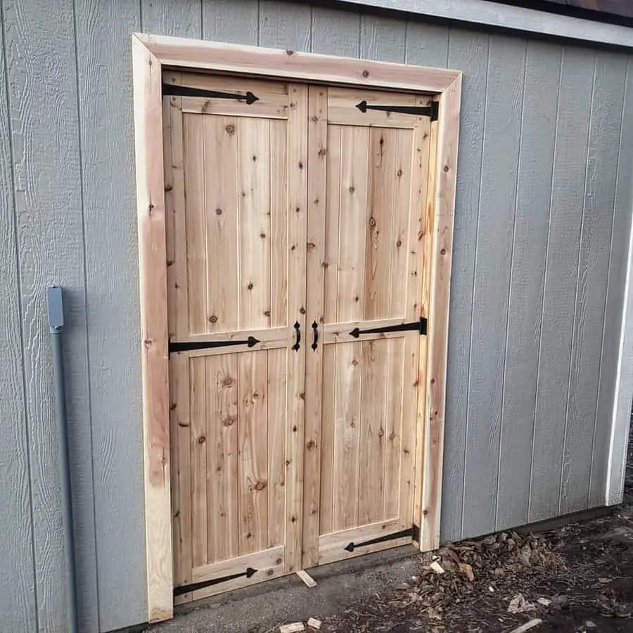 wooden shed door