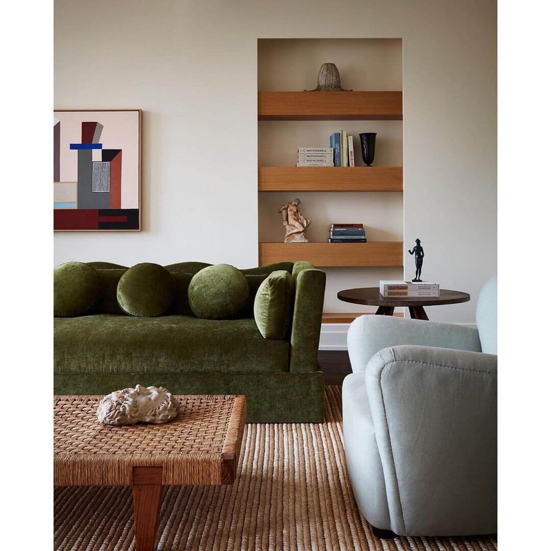 Mid Century Modern Living Room with Modernist Artwork
