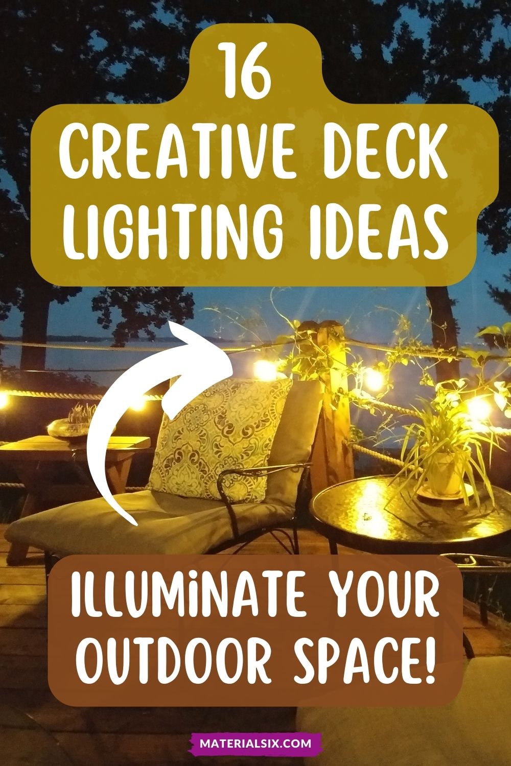 Featured image of a deck showcasing multiple lighting options