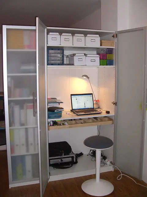IKEA Hacks - Pax Wardrobe into a Home Office