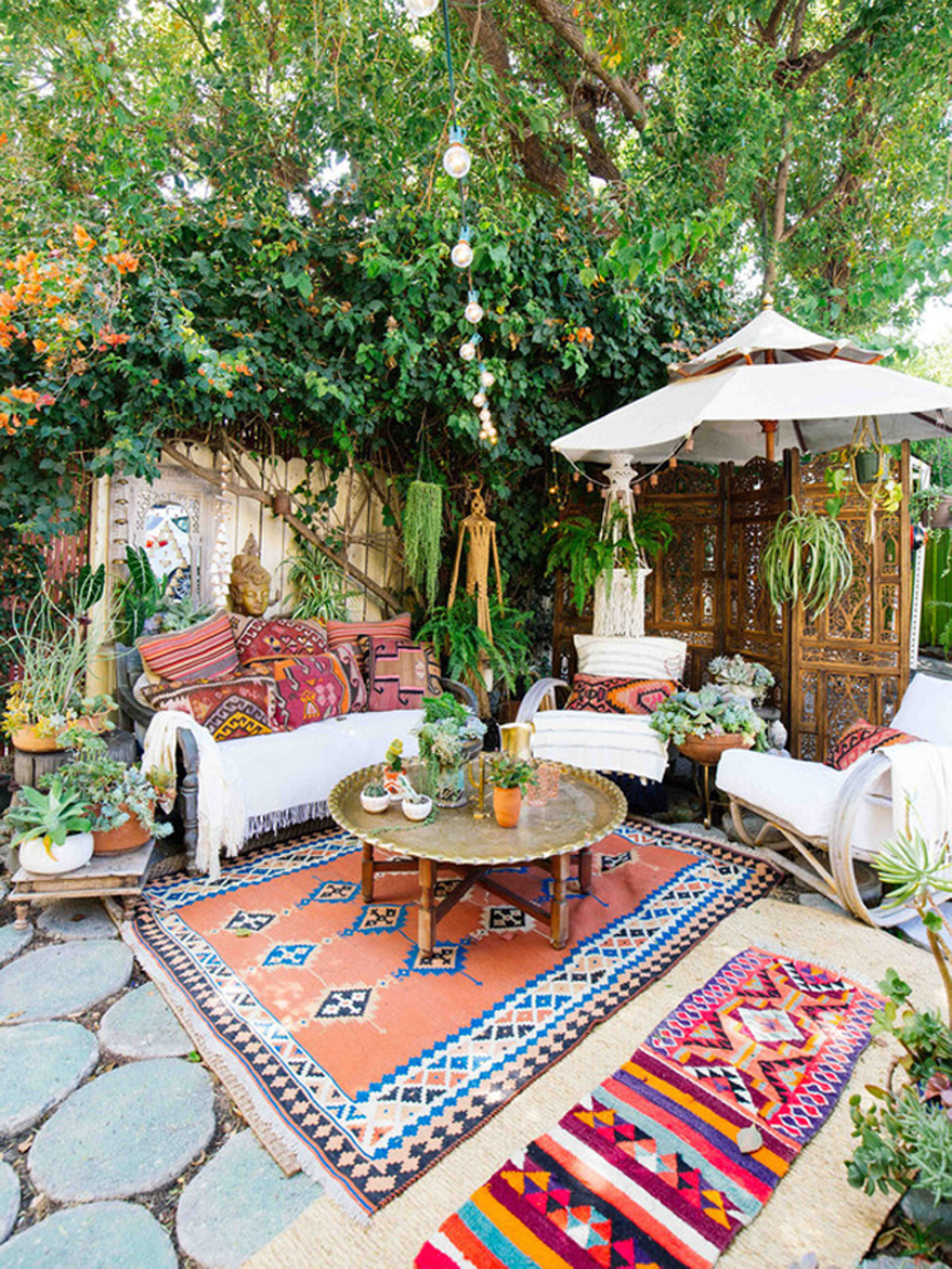 boho patio design