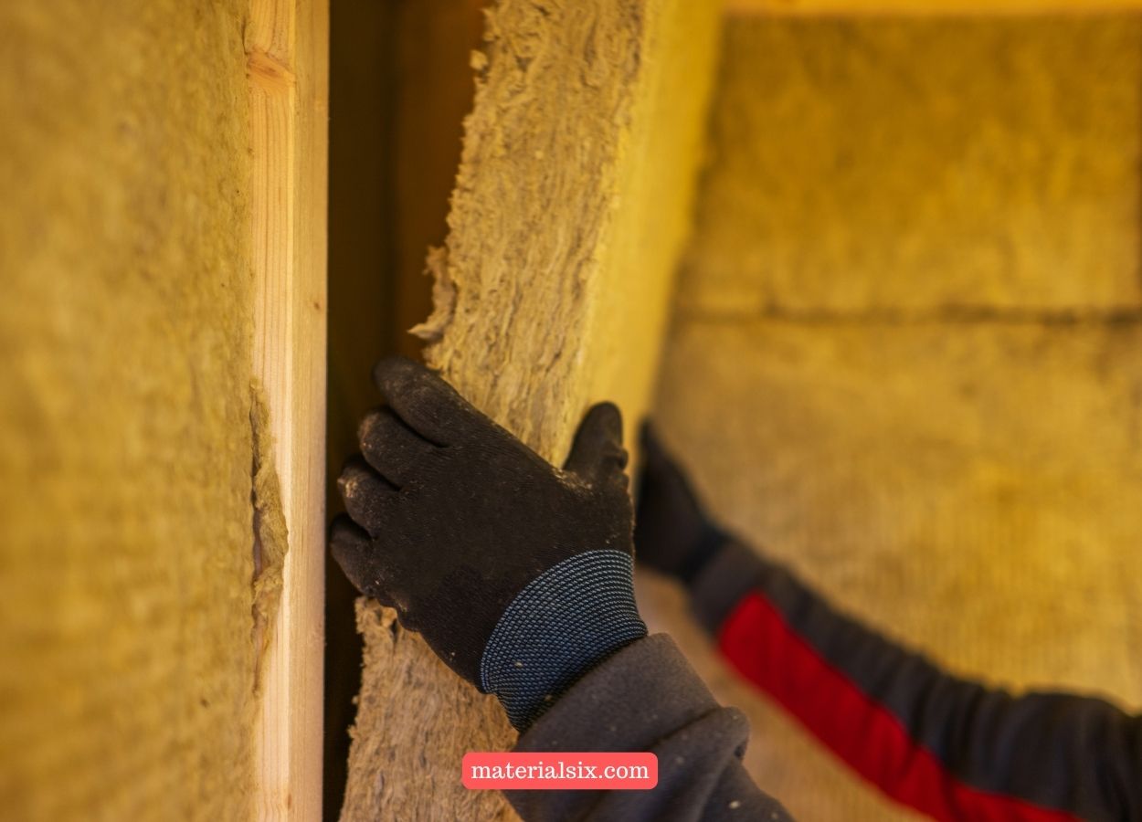 Insulation material ready for shed installation