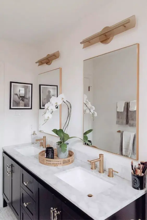 Framed Artwork - Bathroom Counter Decor Ideas