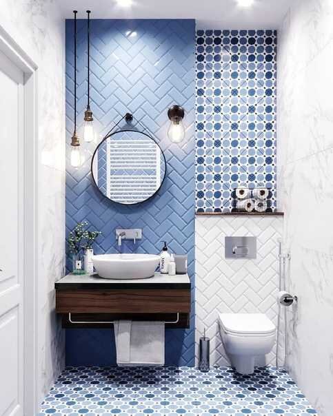 Mixing and Matching Patterns - Bathroom Wallpaper Ideas