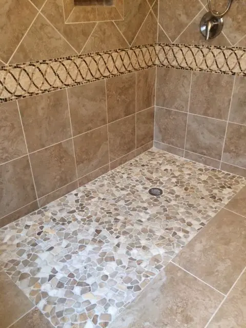 Pebble Floor Showers