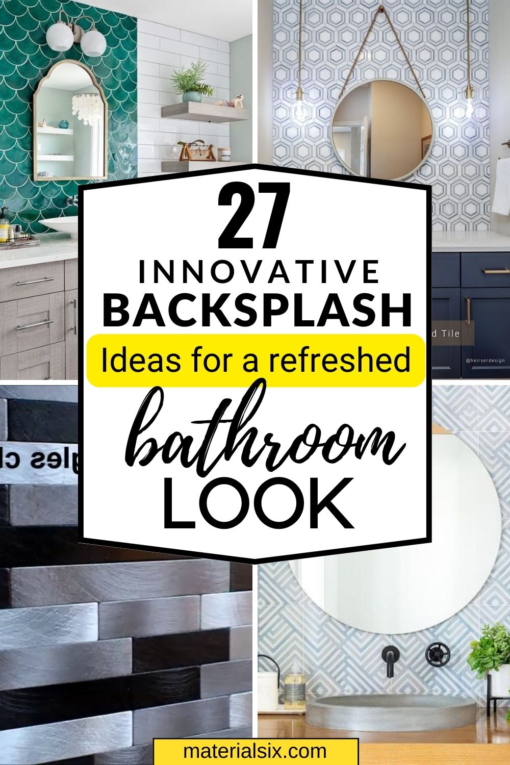 Unique Bathroom Backsplash Inspirations