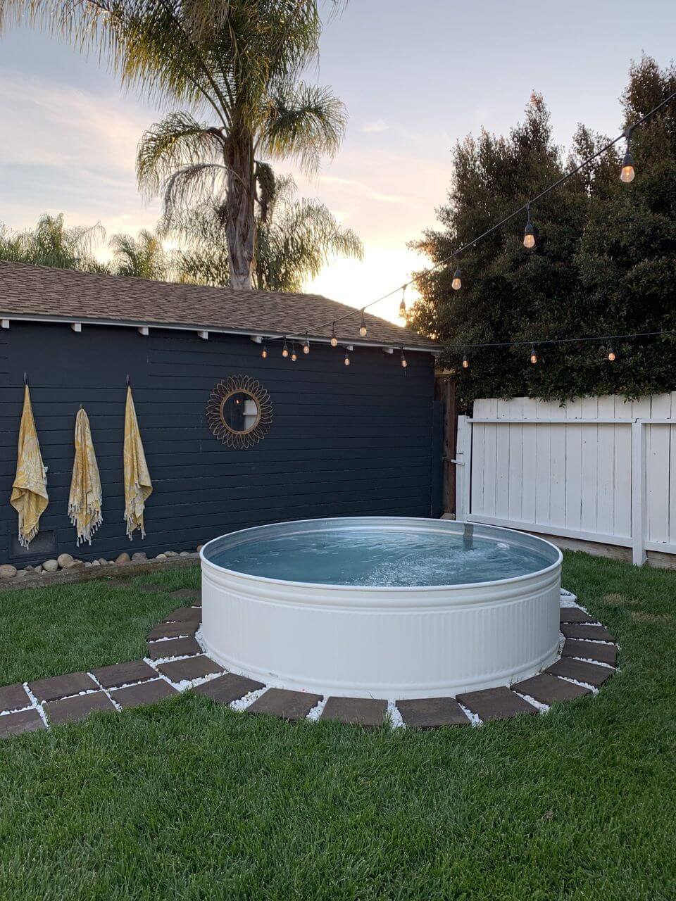 Cozy Backyard Transformation - stock tank pool ideas