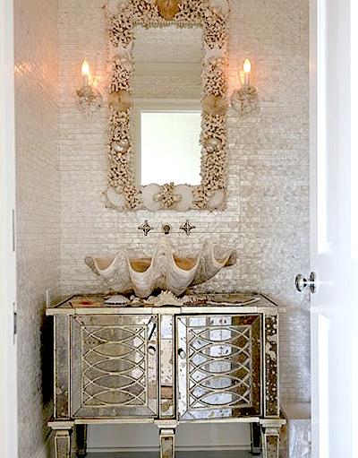 Mirrored bathroom vanities