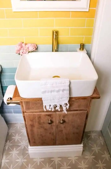 Repurposed-furniture-as-a-DIY-Bathroom-vanity