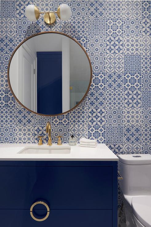Patterned or mosaic tile accents for added vibrancy