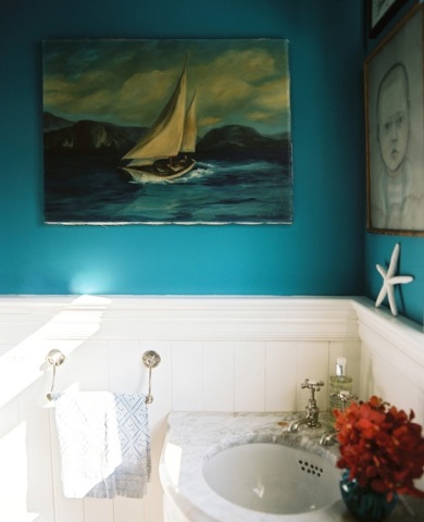 Maritime Artwork - Blue bathroom ideas