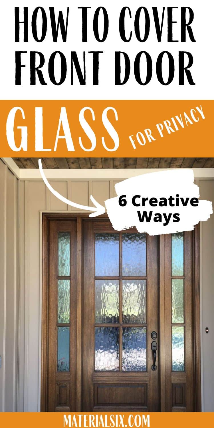 how to cover front door glass for privacy