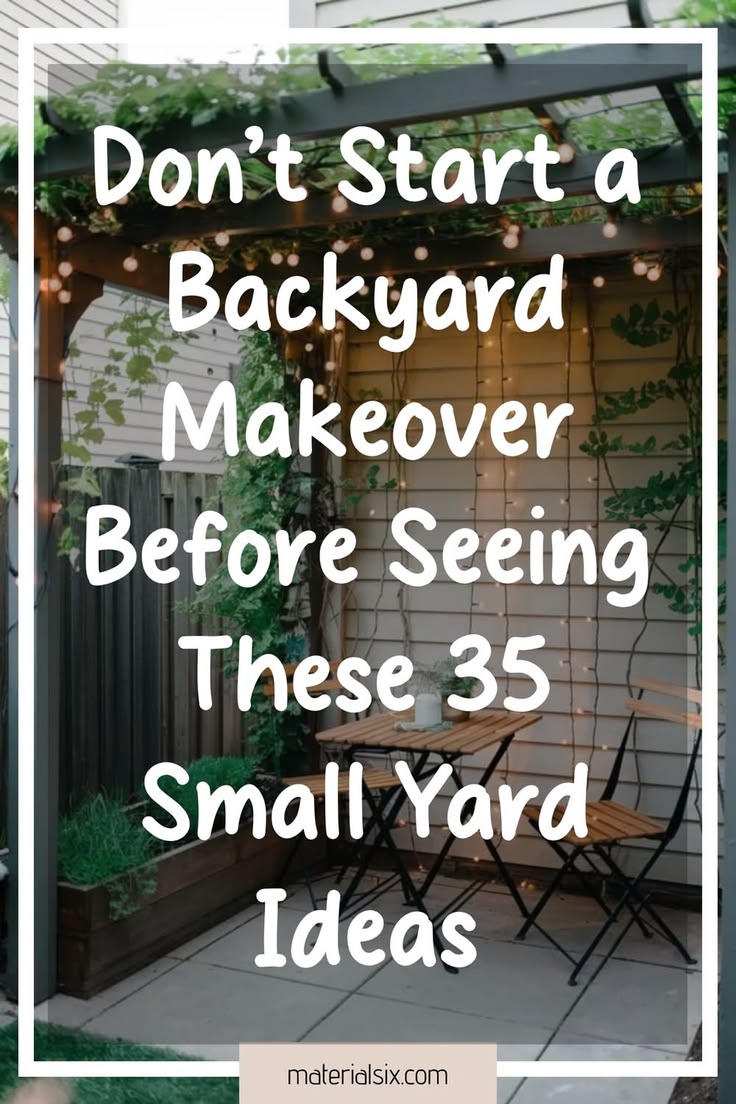 35 Small Backyard Landscaping Ideas for a Smart Backyard Makeover - #backyard #gardening #gardentips35 Small Backyard Landscaping Ideas for a Smart Backyard Makeover