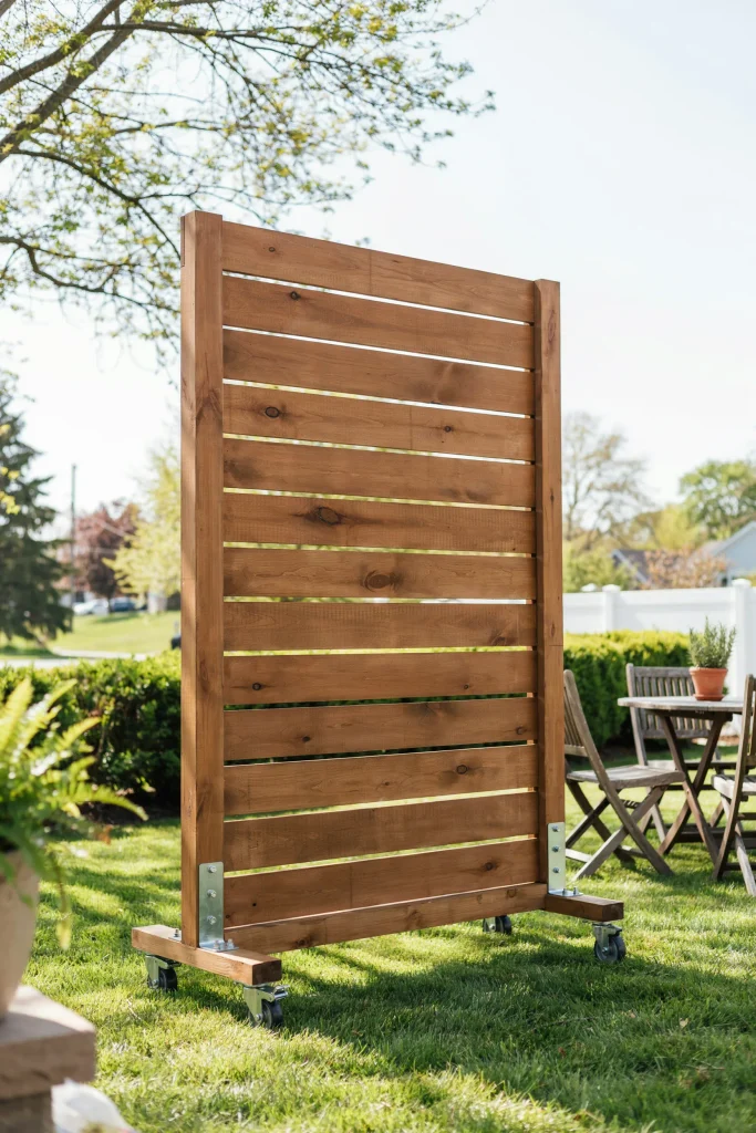 Moveable DIY privacy fence designs offering flexible outdoor privacy ideas for patios