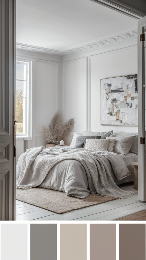 Stunning Soft Gray And White Art Deco Minimalist image