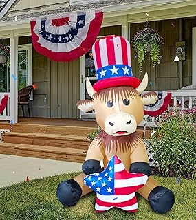 20 DIY 4th of July Outdoor Decorations - Inflatable Cow