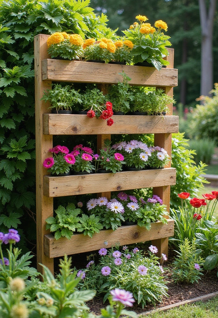 30 Budget-Friendly Garden Crafts That Look Expensive (You Won't Believe How Easy #15 Is!) - 20. DIY Vertical Garden