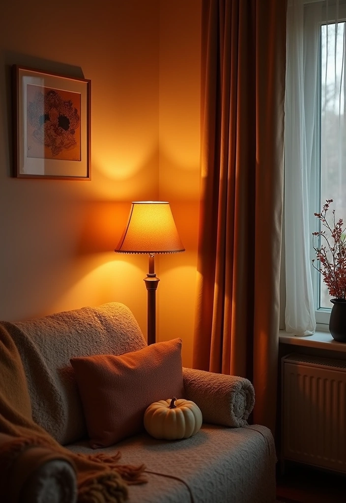 25 Fall Apartment Decor Ideas That Will Cozy Up Your Space Like Never Before! - 11. Warm Lighting with Lamps