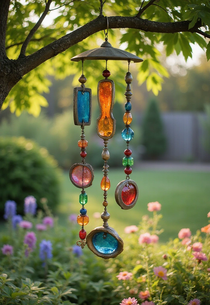 30 Budget-Friendly Garden Crafts That Look Expensive (You Won't Believe How Easy #15 Is!) - 10. Whimsical Wind Chimes