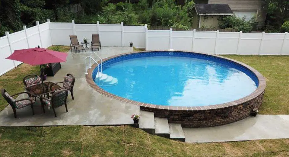 20 Stunning Semi-Inground Pool Designs for Your Backyard Oasis (You Won't Believe #8!) - 15. Poolside Lounge Area