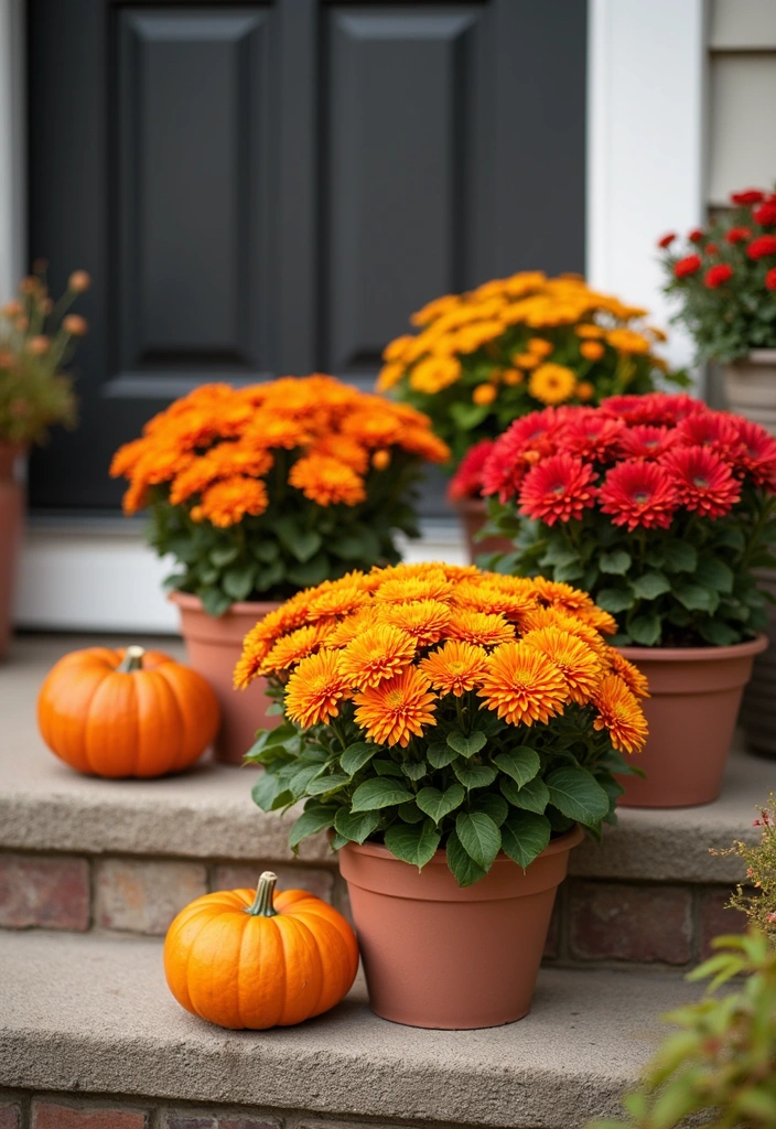 20 Jaw-Dropping Fall Decor Inspirations for Your Front Porch! - 5. Colorful Mums