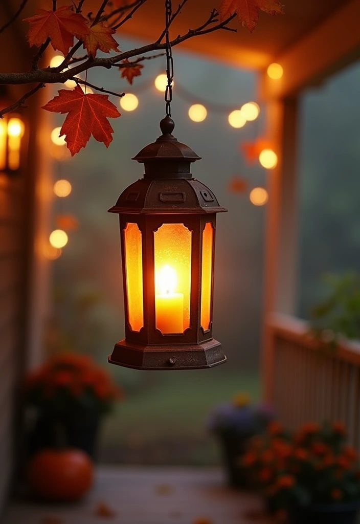 20 Jaw-Dropping Fall Decor Inspirations for Your Front Porch! - 2. Rustic Lanterns
