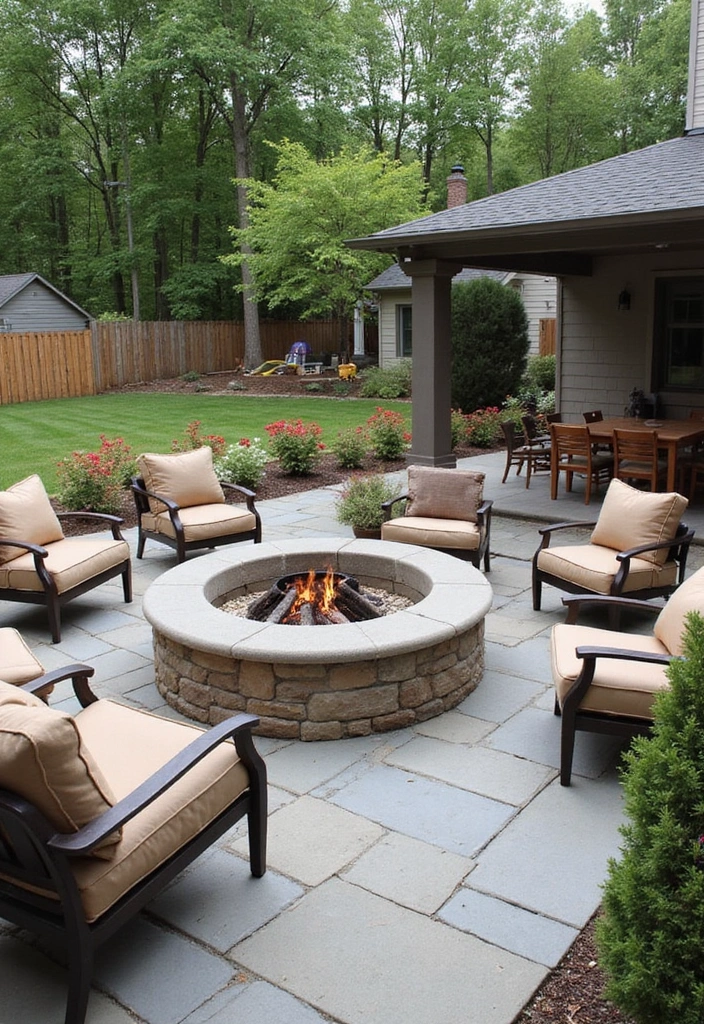 22 Fire Pit Landscaping Ideas to Create the Ultimate Cozy Hangout Spot in Your Backyard! - 22. Multi-Functional Fire Pit Area