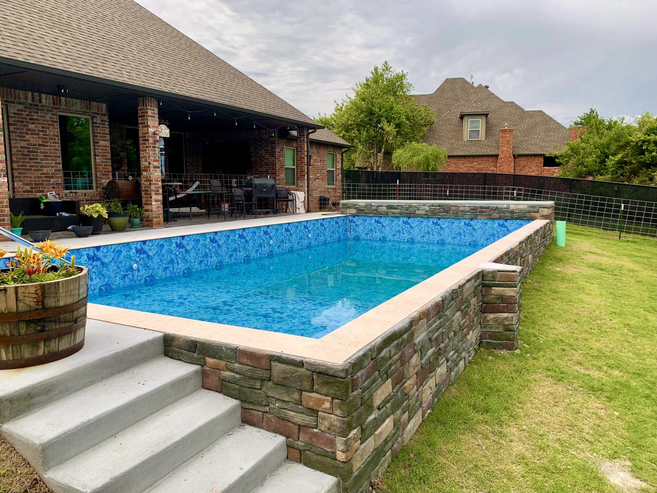 20 Stunning Semi-Inground Pool Designs for Your Backyard Oasis (You Won't Believe #8!) - 19. Pool with Decking