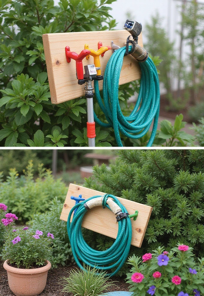 30 Budget-Friendly Garden Crafts That Look Expensive (You Won't Believe How Easy #15 Is!) - 14. DIY Garden Hose Holder