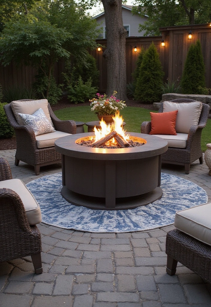 22 Fire Pit Landscaping Ideas to Create the Ultimate Cozy Hangout Spot in Your Backyard! - 10. Fire Pit with Paver Patio