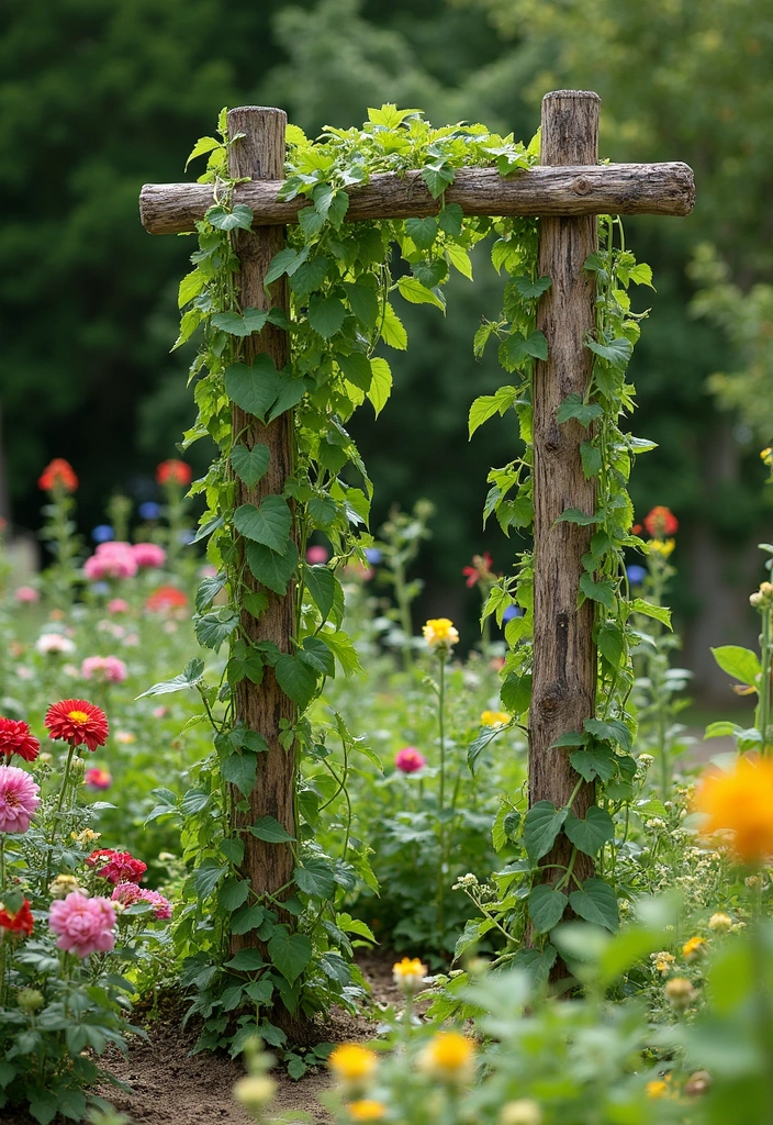 30 Budget-Friendly Garden Crafts That Look Expensive (You Won't Believe How Easy #15 Is!) - 7. Garden Trellis from Branches