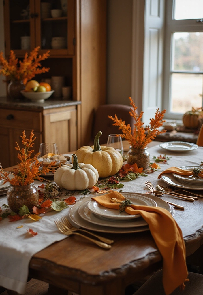 25 Fall Apartment Decor Ideas That Will Cozy Up Your Space Like Never Before! - 8. Harvest-Themed Table Settings