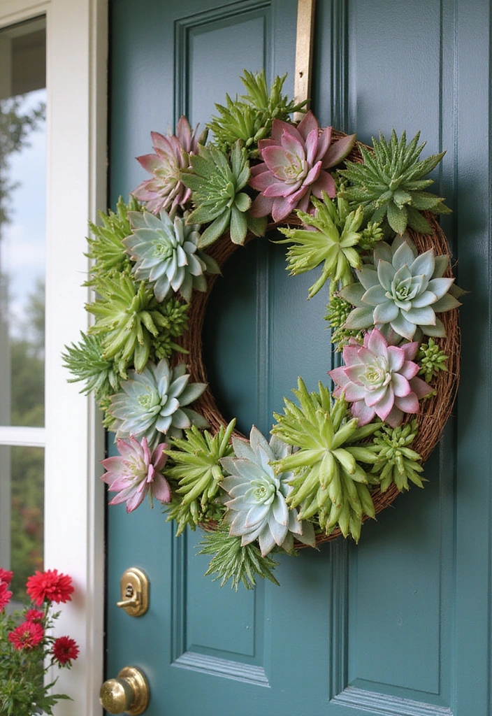 30 Budget-Friendly Garden Crafts That Look Expensive (You Won't Believe How Easy #15 Is!) - 16. DIY Succulent Wreath