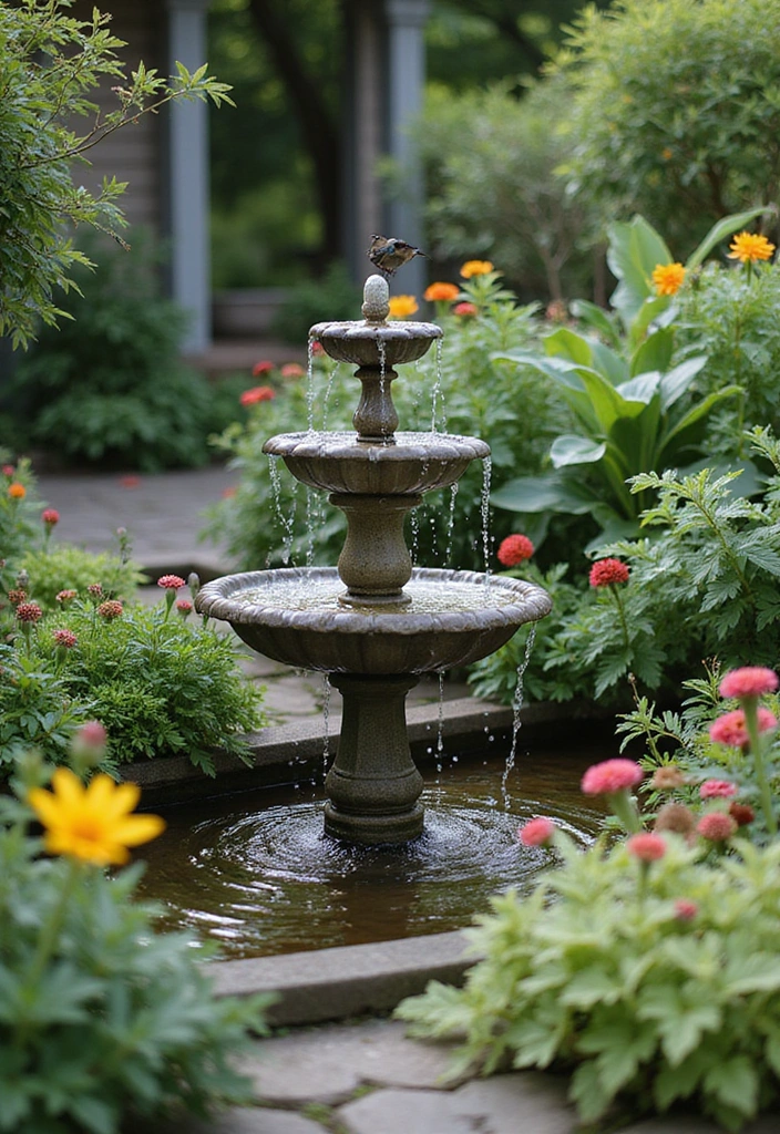 15 Enchanting Cottage Garden Designs That Will Make You Want to Dig In Today! - 10. Water Features