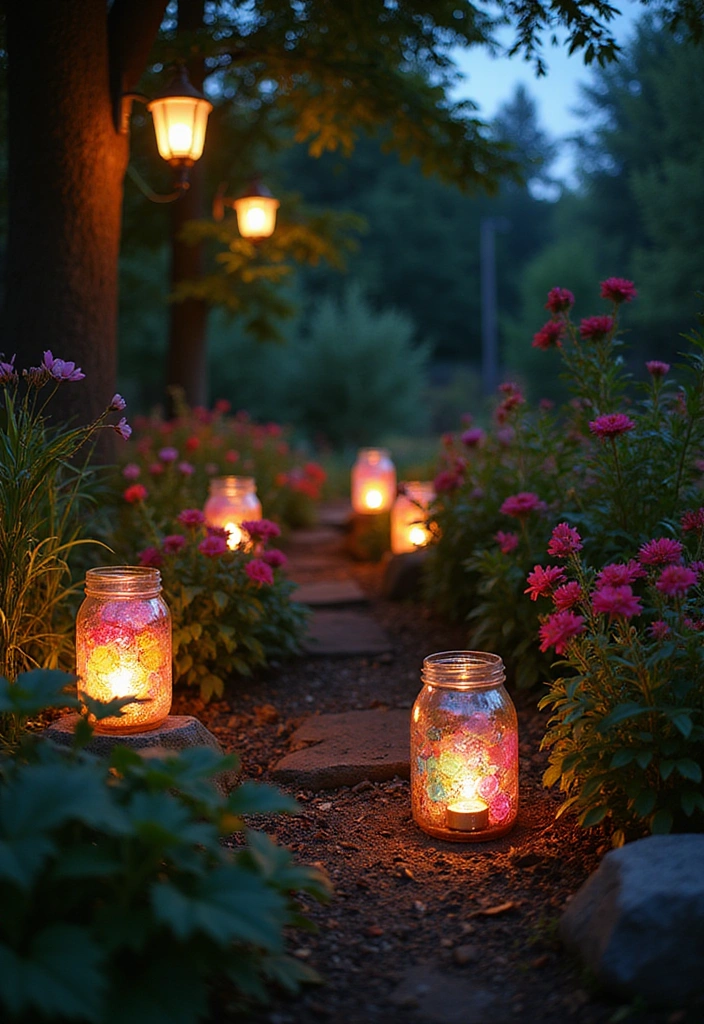 30 Budget-Friendly Garden Crafts That Look Expensive (You Won't Believe How Easy #15 Is!) - 5. Colorful Garden Lanterns