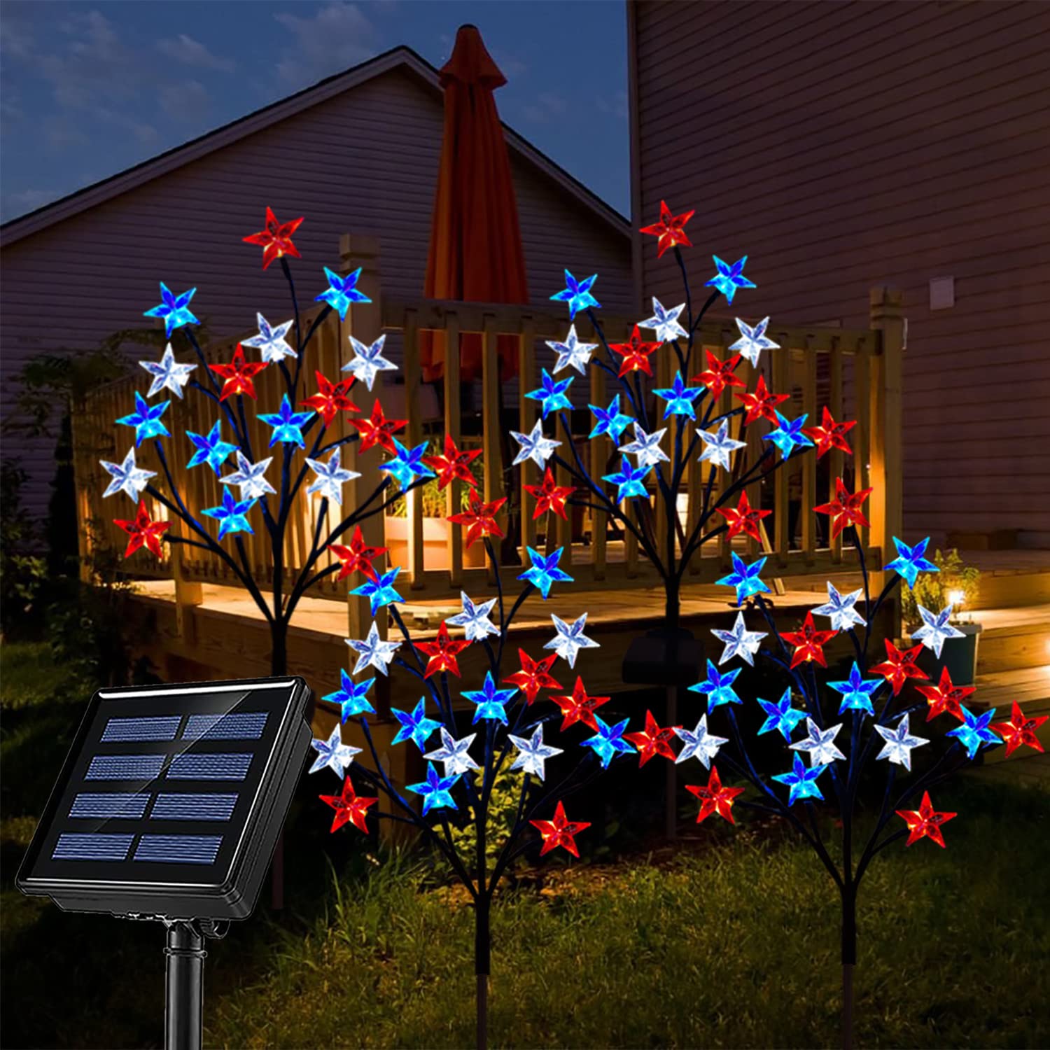 20 DIY 4th of July Outdoor Decorations - Patriotic Solar Lights