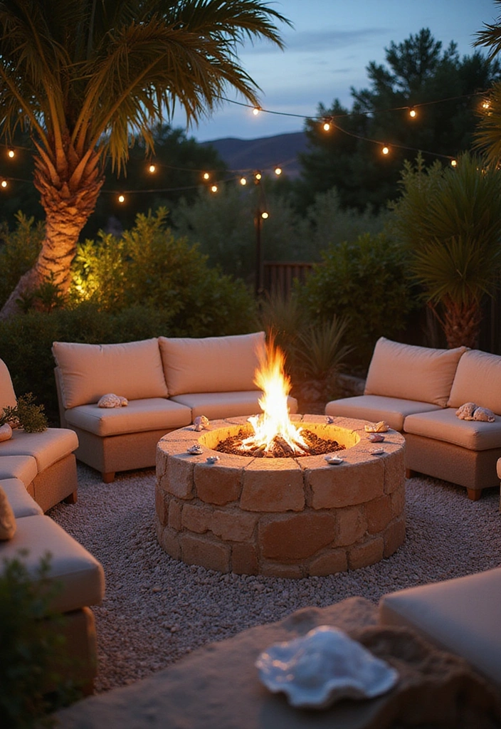 22 Fire Pit Landscaping Ideas to Create the Ultimate Cozy Hangout Spot in Your Backyard! - 16. Fire Pit with a Coastal Theme