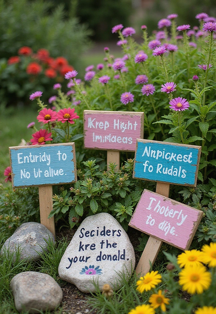 30 Budget-Friendly Garden Crafts That Look Expensive (You Won't Believe How Easy #15 Is!) - 11. DIY Garden Signage
