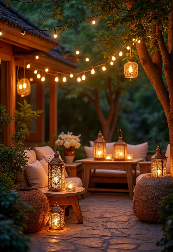 20 Creative Back Patio Ideas That Won't Cost You a Fortune (You’ll Love #9!) - 10. Decorative Lanterns