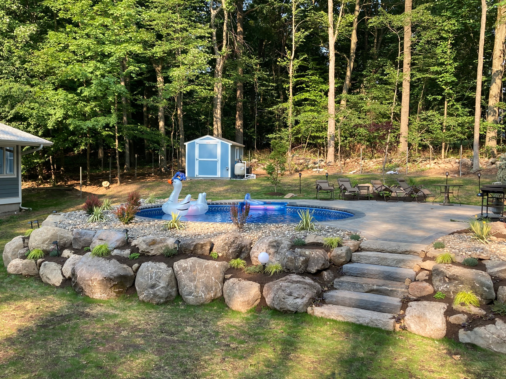 20 Stunning Semi-Inground Pool Designs for Your Backyard Oasis (You Won't Believe #8!) - 17. Garden Oasis